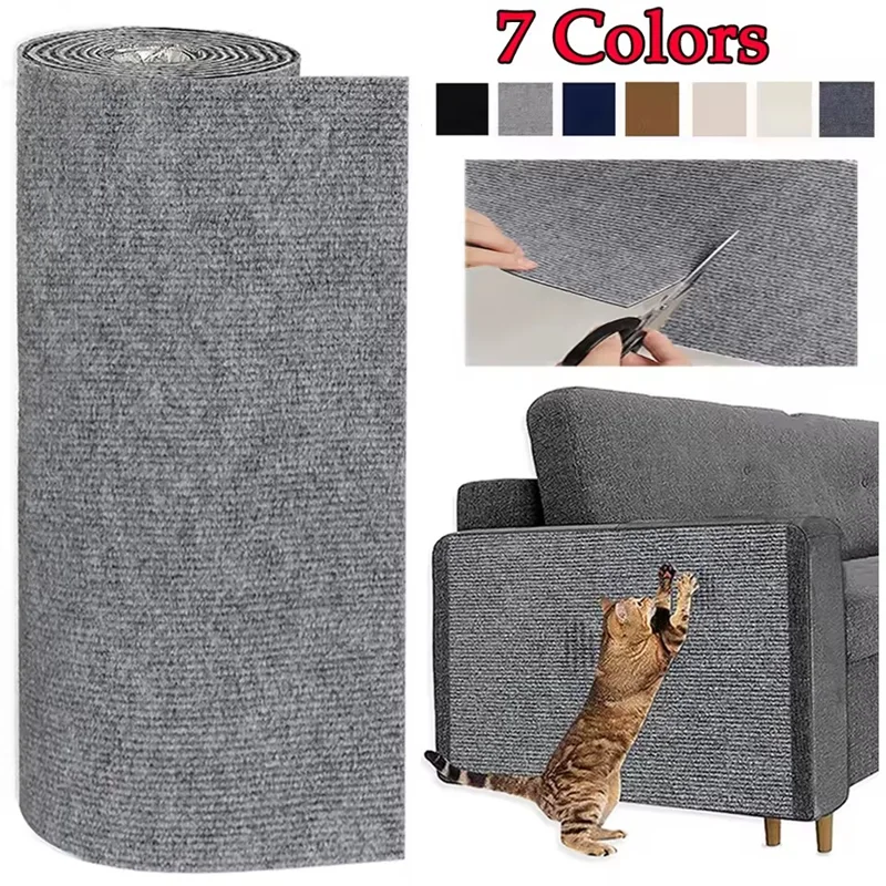 Tapis de protection pour canapé et griffoir pour chat, découpable, auto-adhésif, à monter soi-même