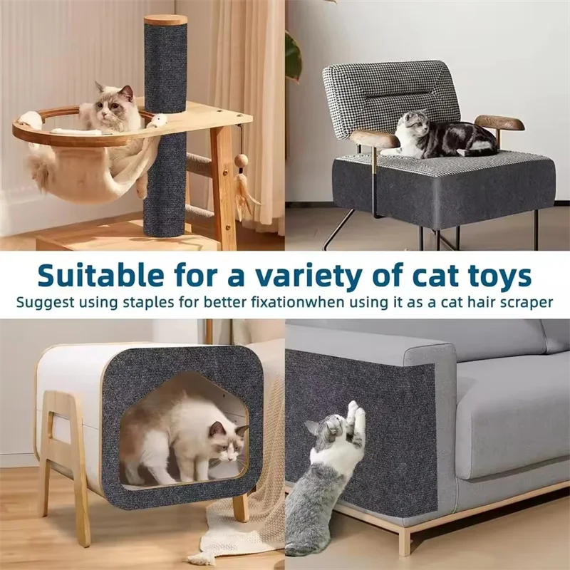Tapis de protection pour canapé et griffoir pour chat, découpable, auto-adhésif, à monter soi-même