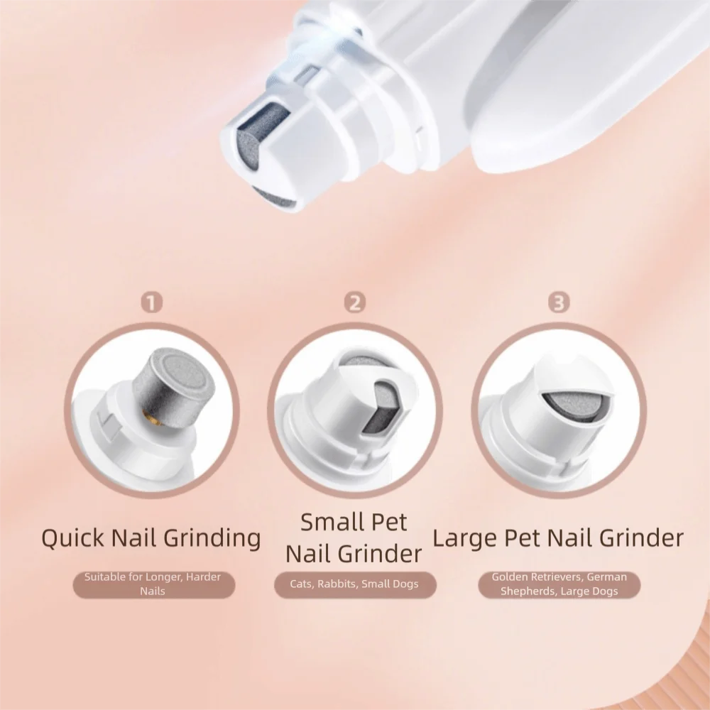 Coupe-ongles électrique portable 2 en 1 pour animaux de compagnie avec lumières LED, lime à ongles multifonctionnelle.
