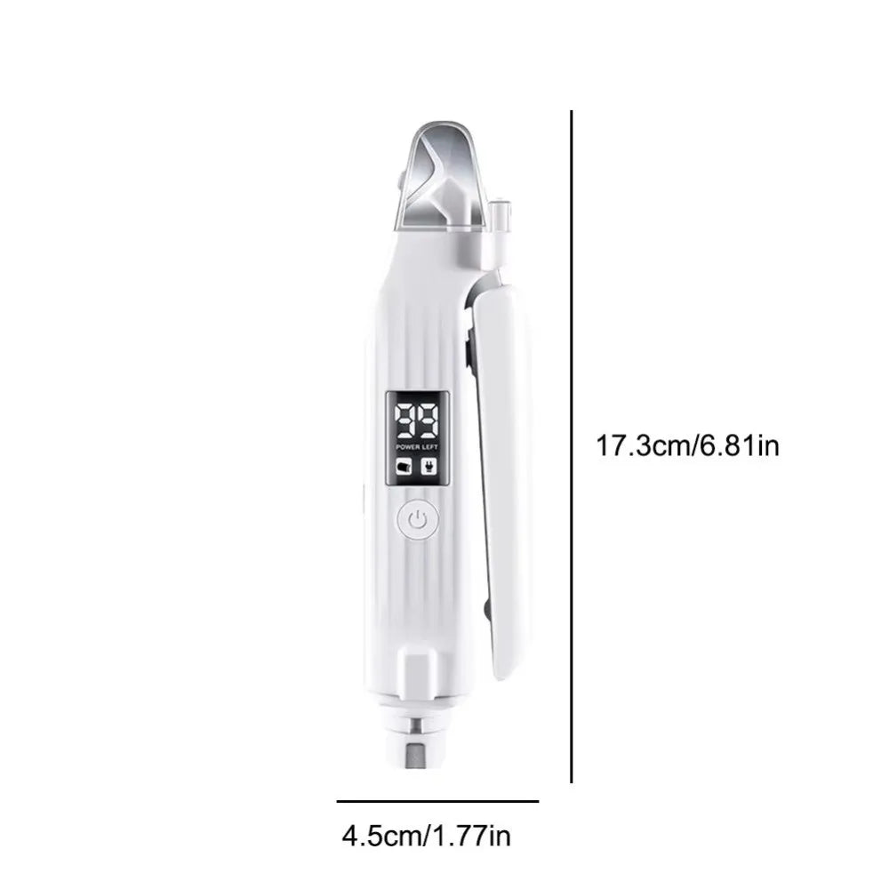 Coupe-ongles électrique portable 2 en 1 pour animaux de compagnie avec lumières LED, lime à ongles multifonctionnelle.