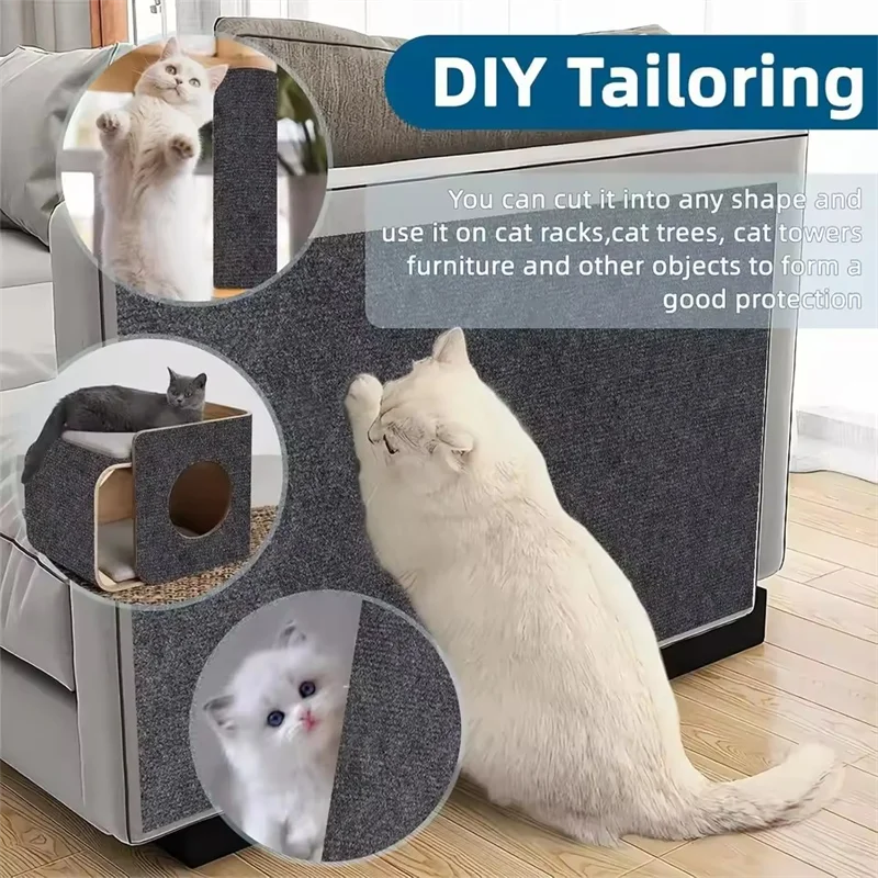 Tapis de protection pour canapé et griffoir pour chat, découpable, auto-adhésif, à monter soi-même